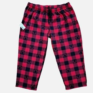 Somoma Fleece Pajama Sleep Pants Size 4XB Red Buffalo Check Plaid Mens NEW